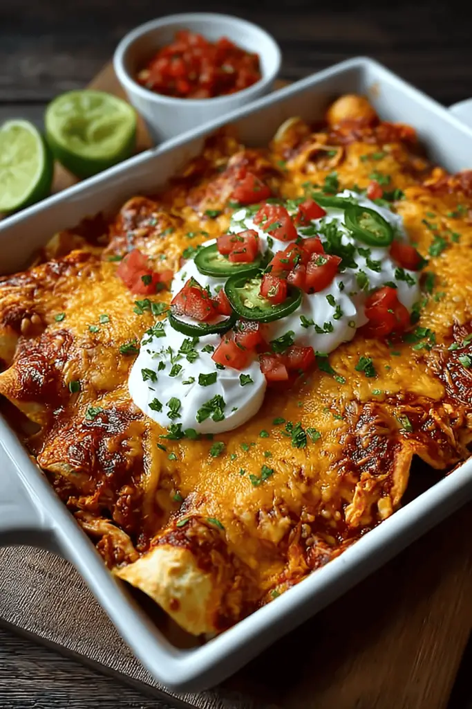Easy Shredded Chicken Enchiladas