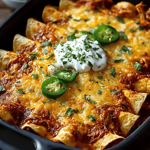 Easy Shredded Chicken Enchiladas