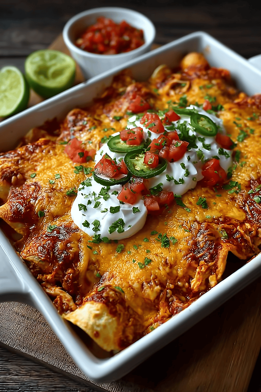 Easy Shredded Chicken Enchiladas