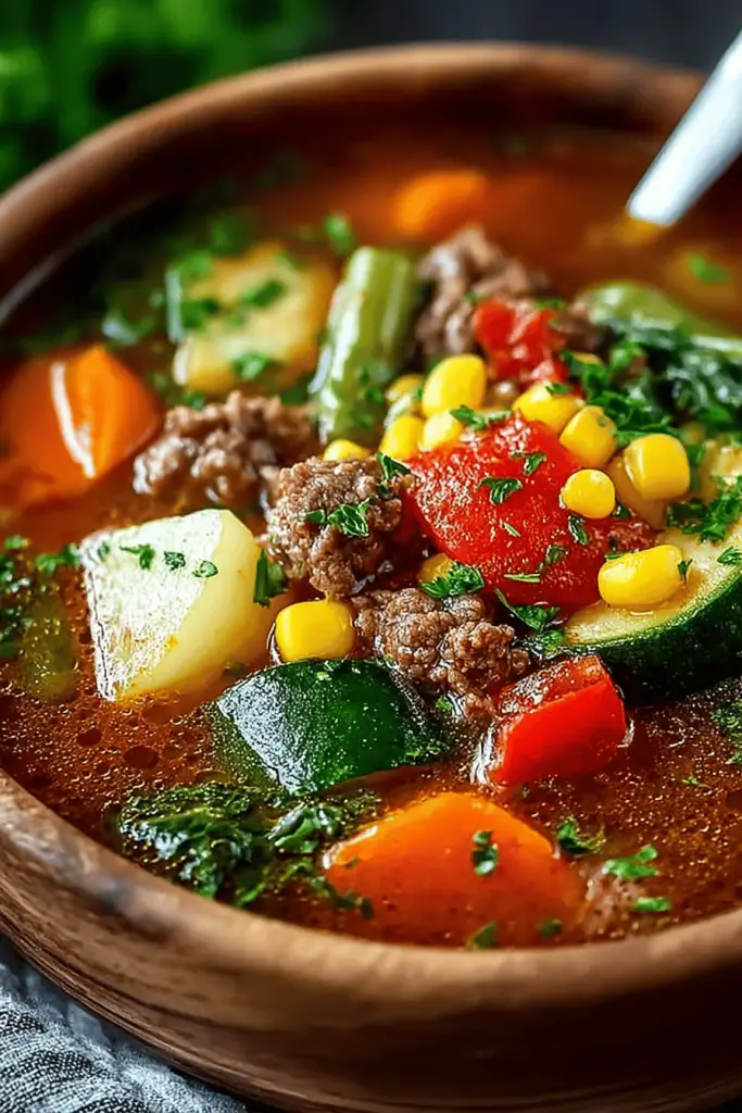 Easy Veggie Beef Soup
