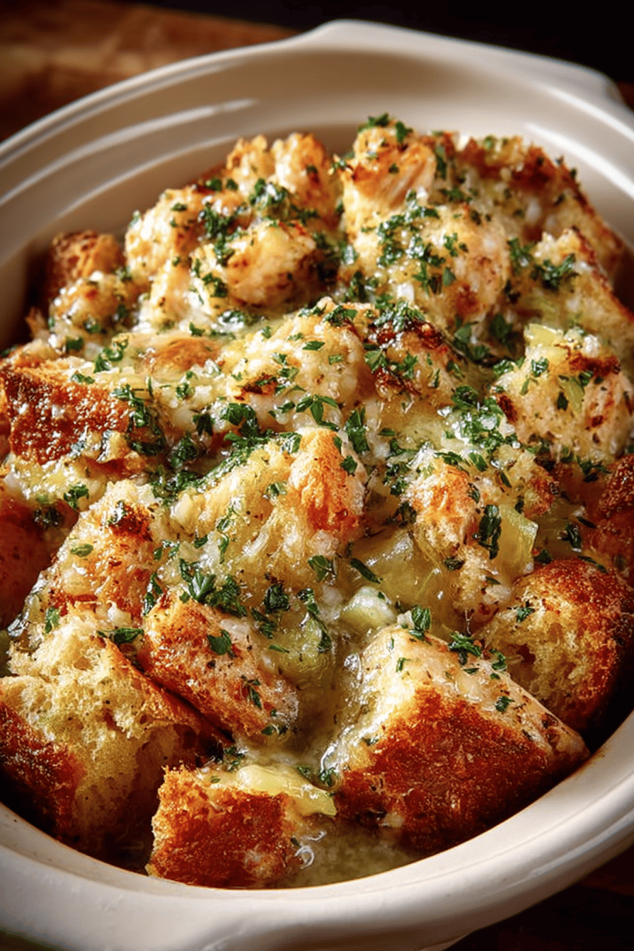 Easy and Tasty Crockpot Chicken Stuffing