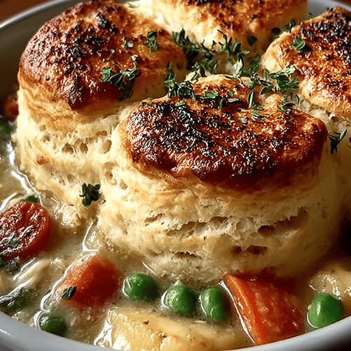 Family-Favorite Chicken Pot Pie with Biscuits