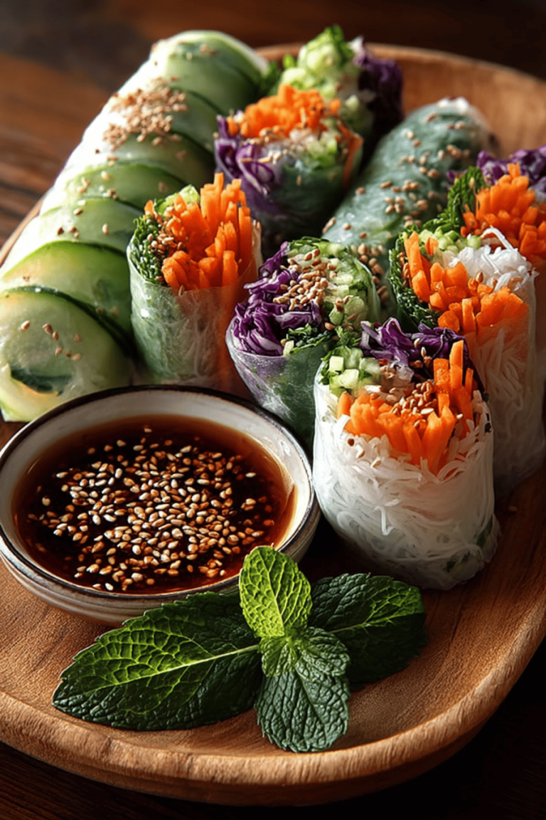 Fresh and Crunchy Veggie Rolls