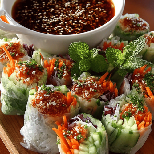 Fresh and Crunchy Veggie Rolls