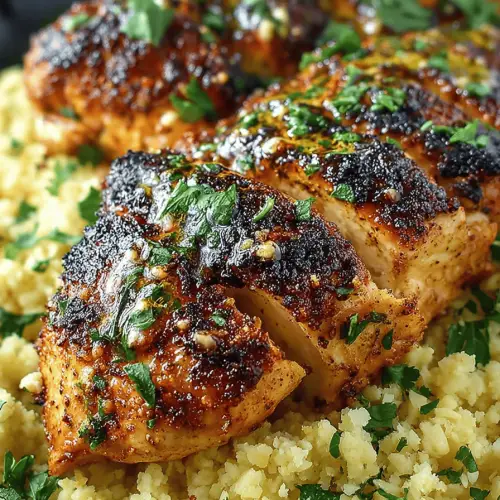 Garlic Butter Chicken & Cauliflower Rice