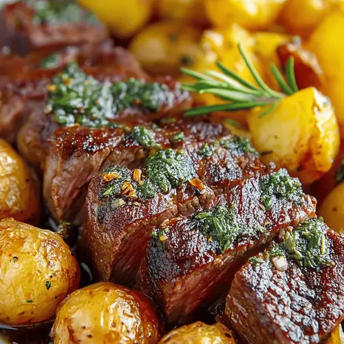 Garlic Herb Steak & Potatoes