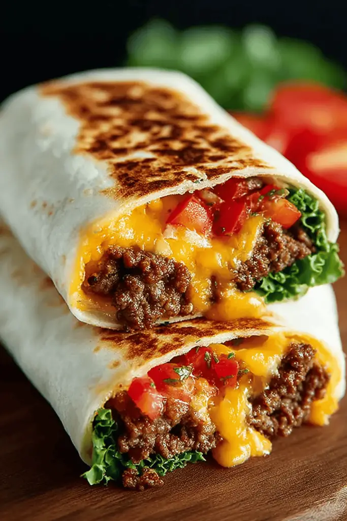 Grilled Cheeseburger Wraps