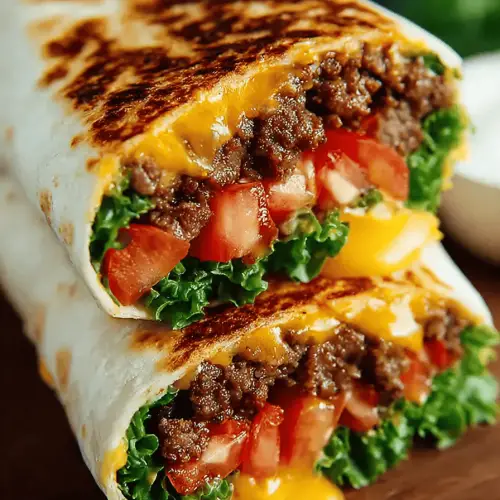 Grilled Cheeseburger Wraps