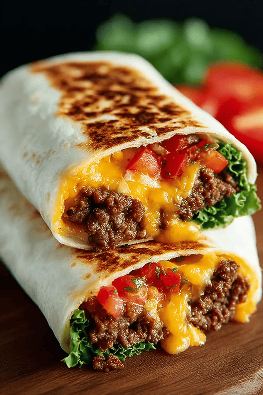 Grilled Cheeseburger Wraps