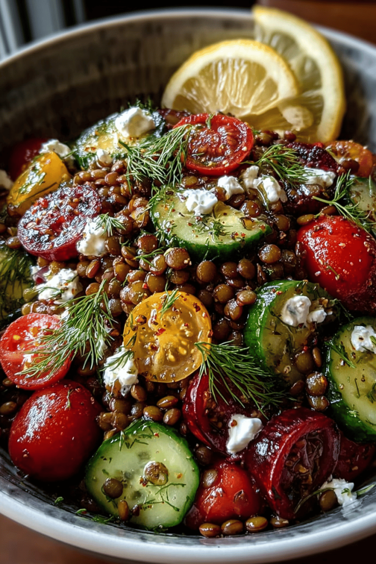 Lentil Salad with Lemon Dill Dressing