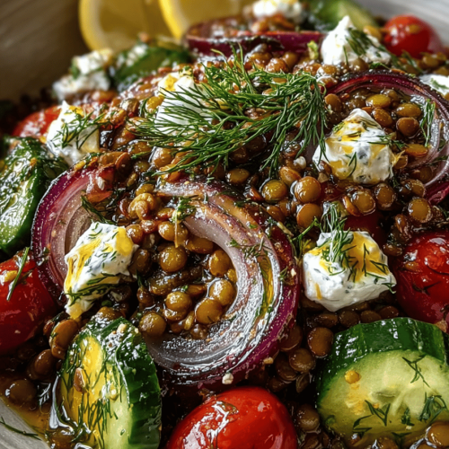 Lentil Salad with Lemon Dill Dressing