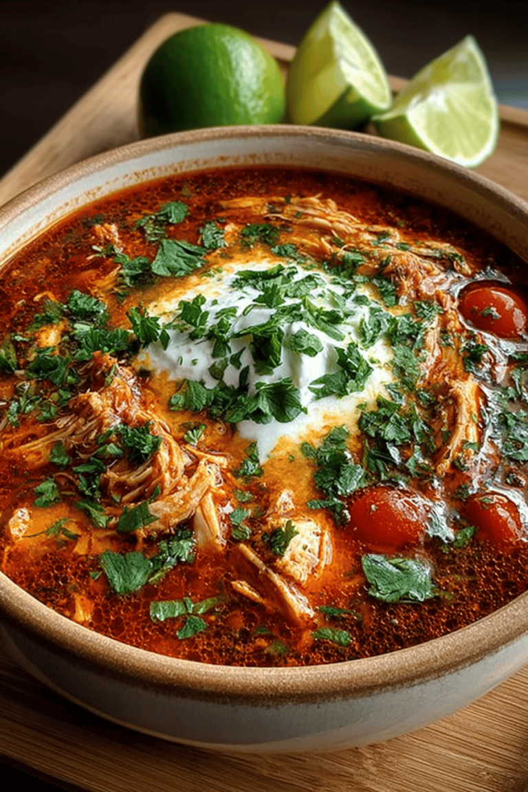 Low-Carb Chicken Enchilada Soup Recipe