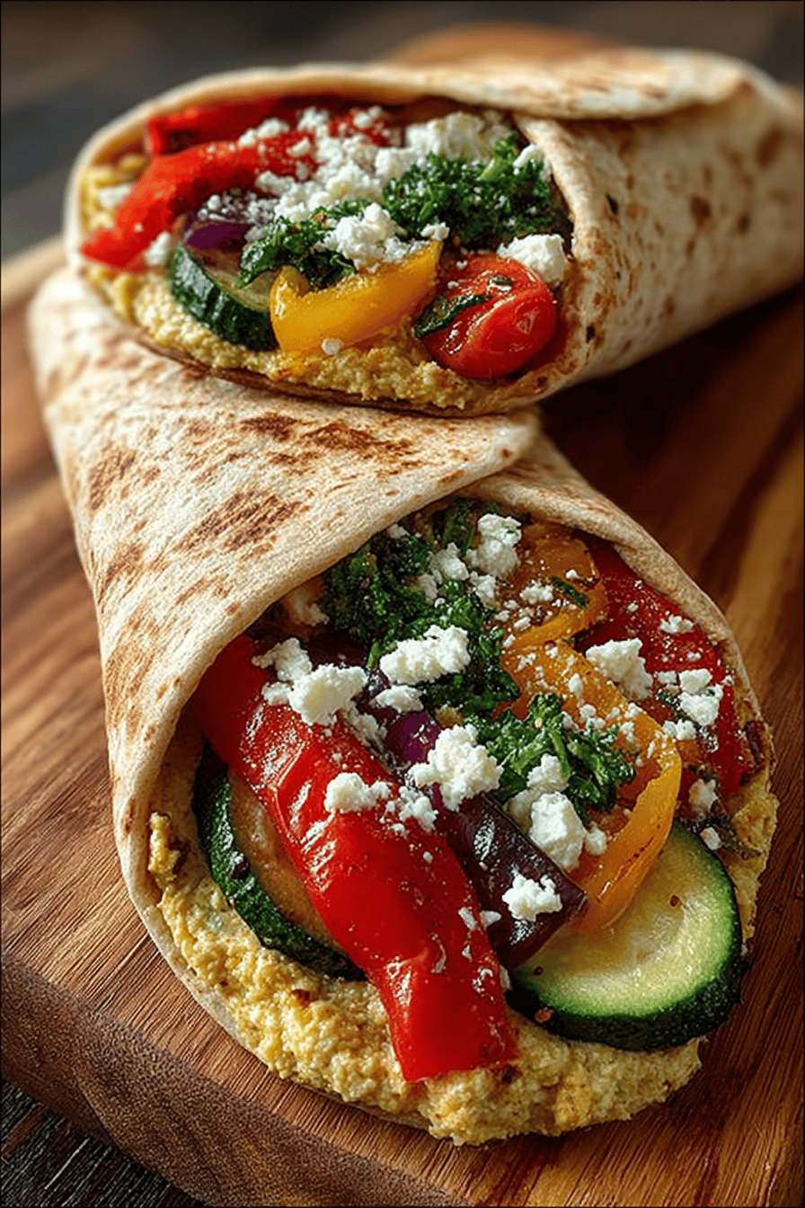 Mediterranean Veggie Hummus Wraps