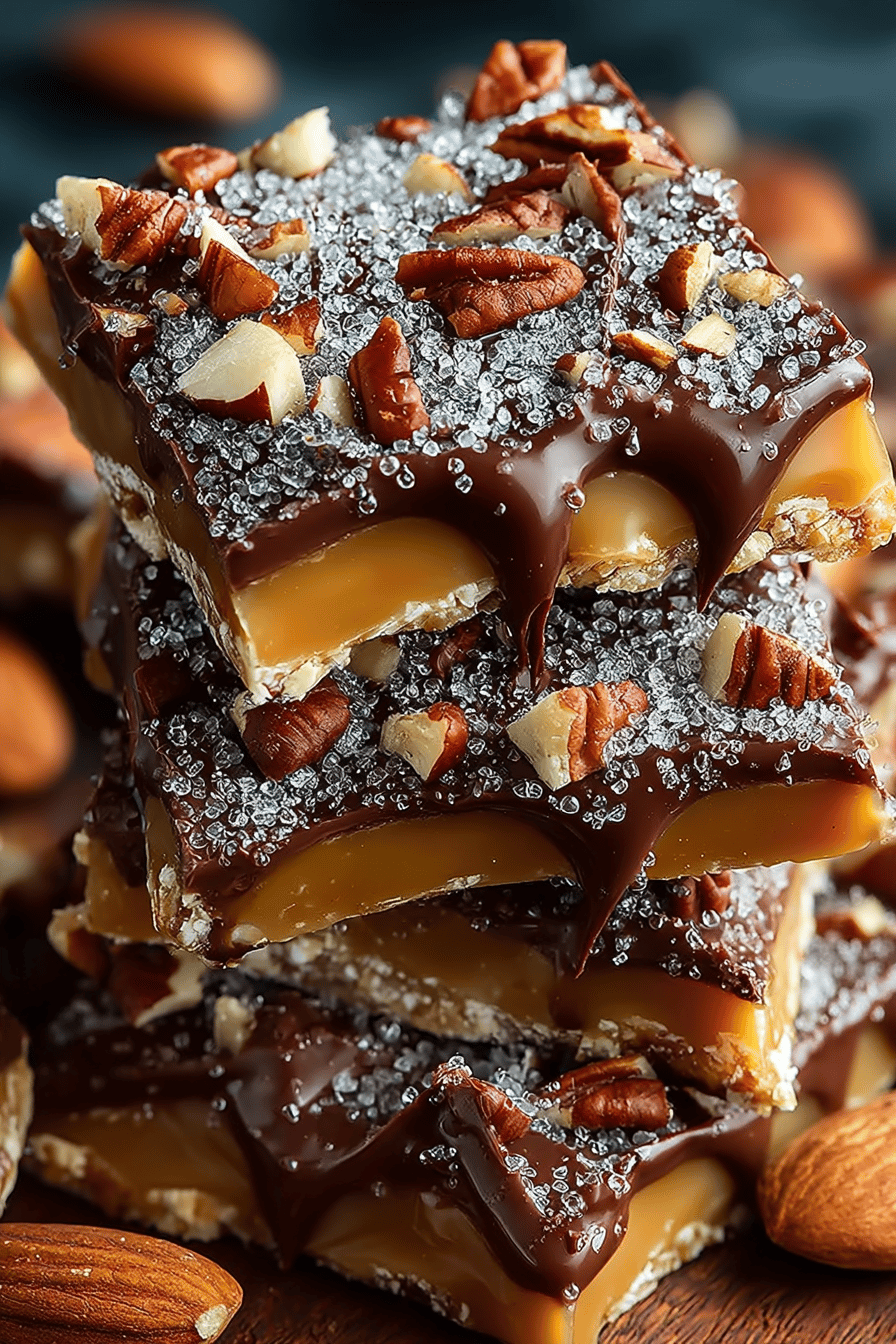 Pecan Almond Chocolate Toffee
