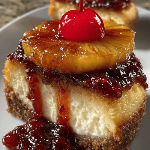 Pineapple Upside-Down Cheesecake Delights