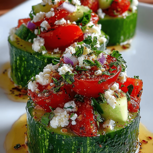Quick Cucumber Tomato Salad Cups