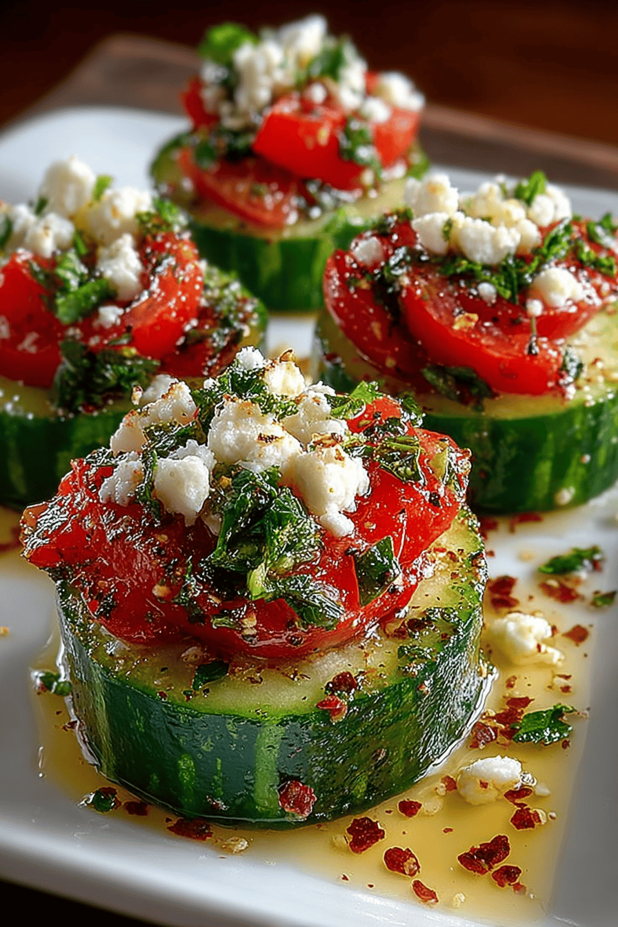 Quick Cucumber Tomato Salad Cups