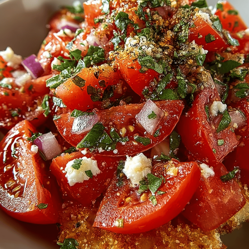 Quick and Easy Tomato Cracker Salad