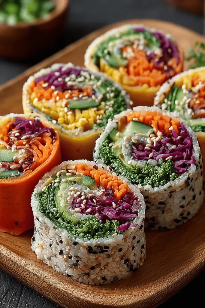 Rainbow Veggie Pinwheels