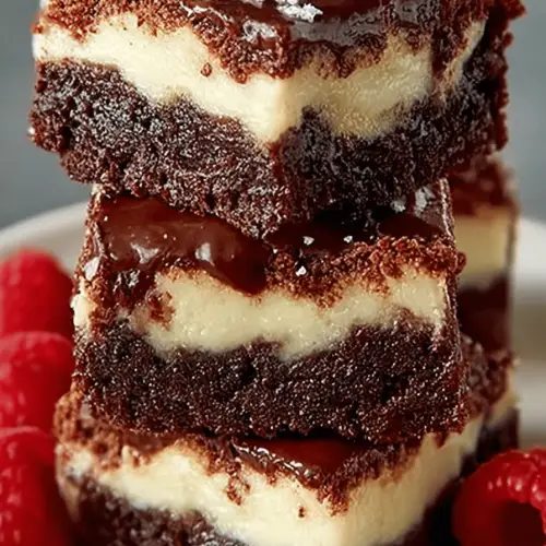 Raspberry Cream Cheese Brownies