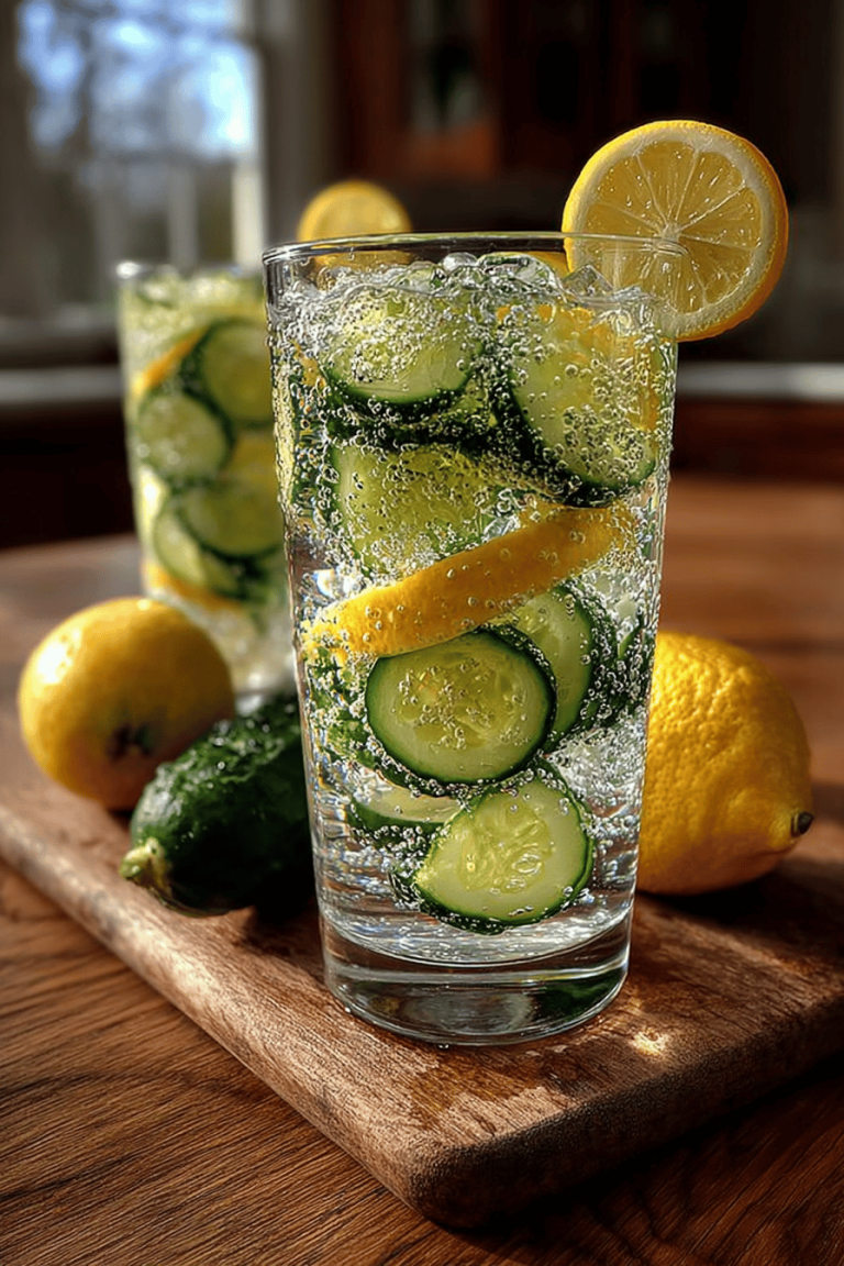 Refreshing Lemon Cucumber Sparkler