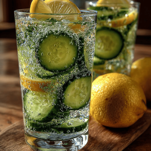 Refreshing Lemon Cucumber Sparkler
