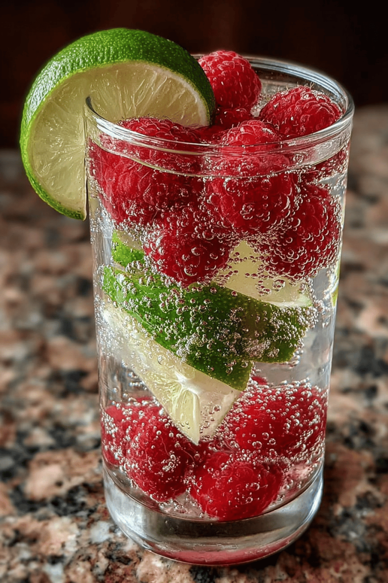 Refreshing Raspberry Lime Sparkler