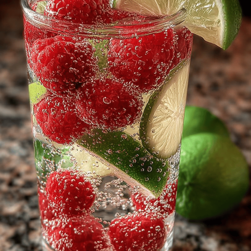 Refreshing Raspberry Lime Sparkler