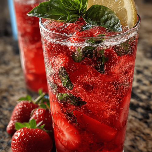 Refreshing Strawberry Basil Lemonade