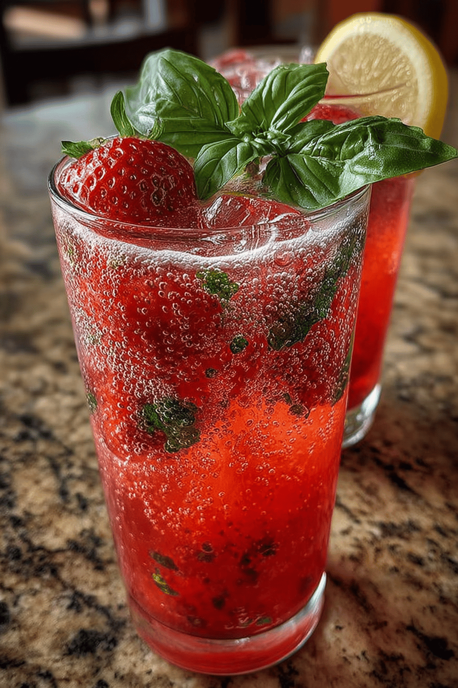 Refreshing Strawberry Basil Lemonade