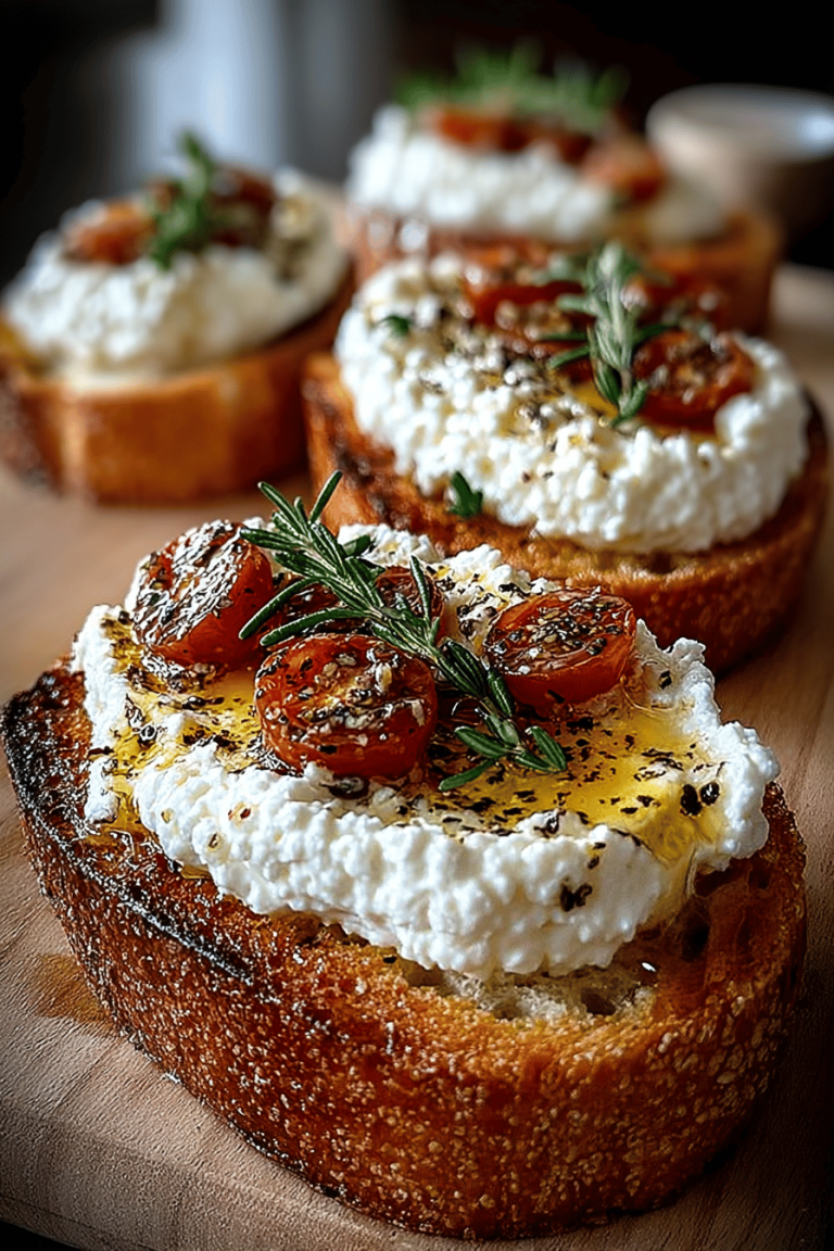 Ricotta Honey Bruschetta Delight
