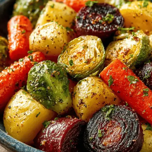 Roasted Root & Sprout Medley