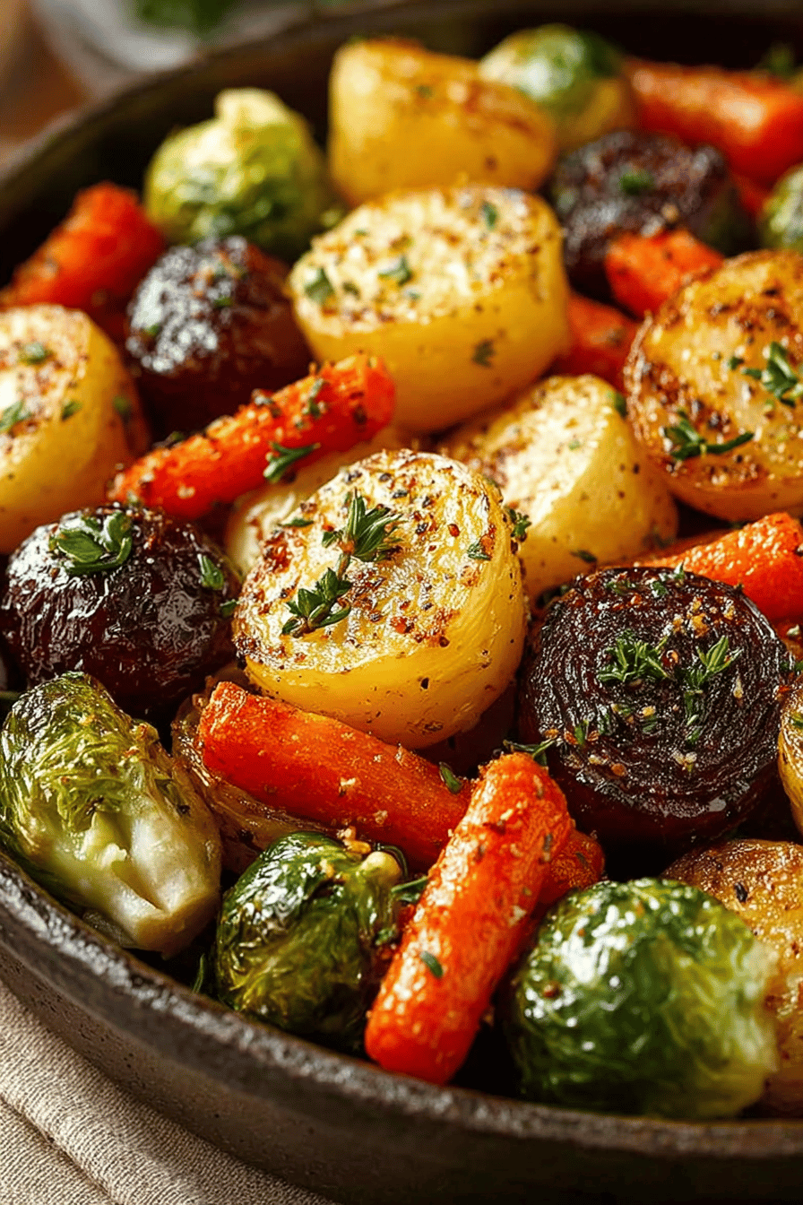 Roasted Root & Sprout Medley