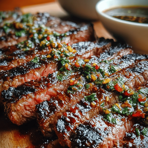 Savory Grilled Skirt Steak with Honey Garlic Marinade