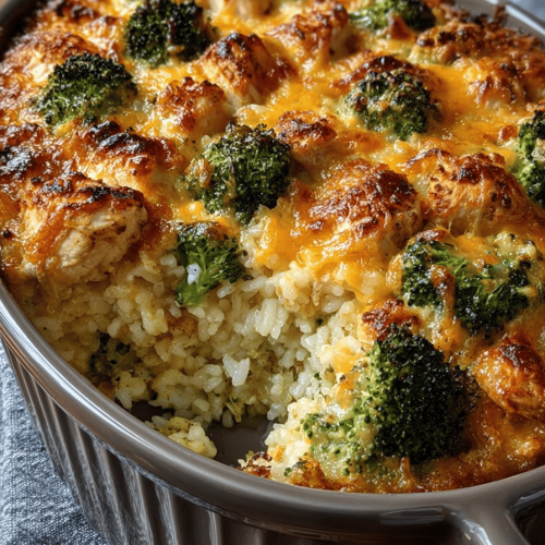 Simple Chicken Broccoli Rice Casserole