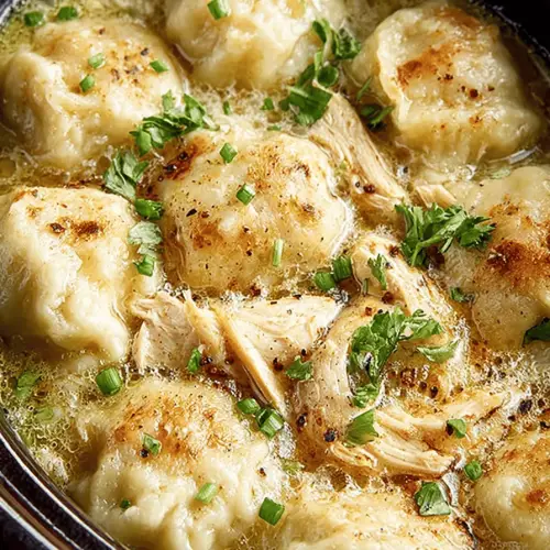 Slow Cooker Chicken Dumplings