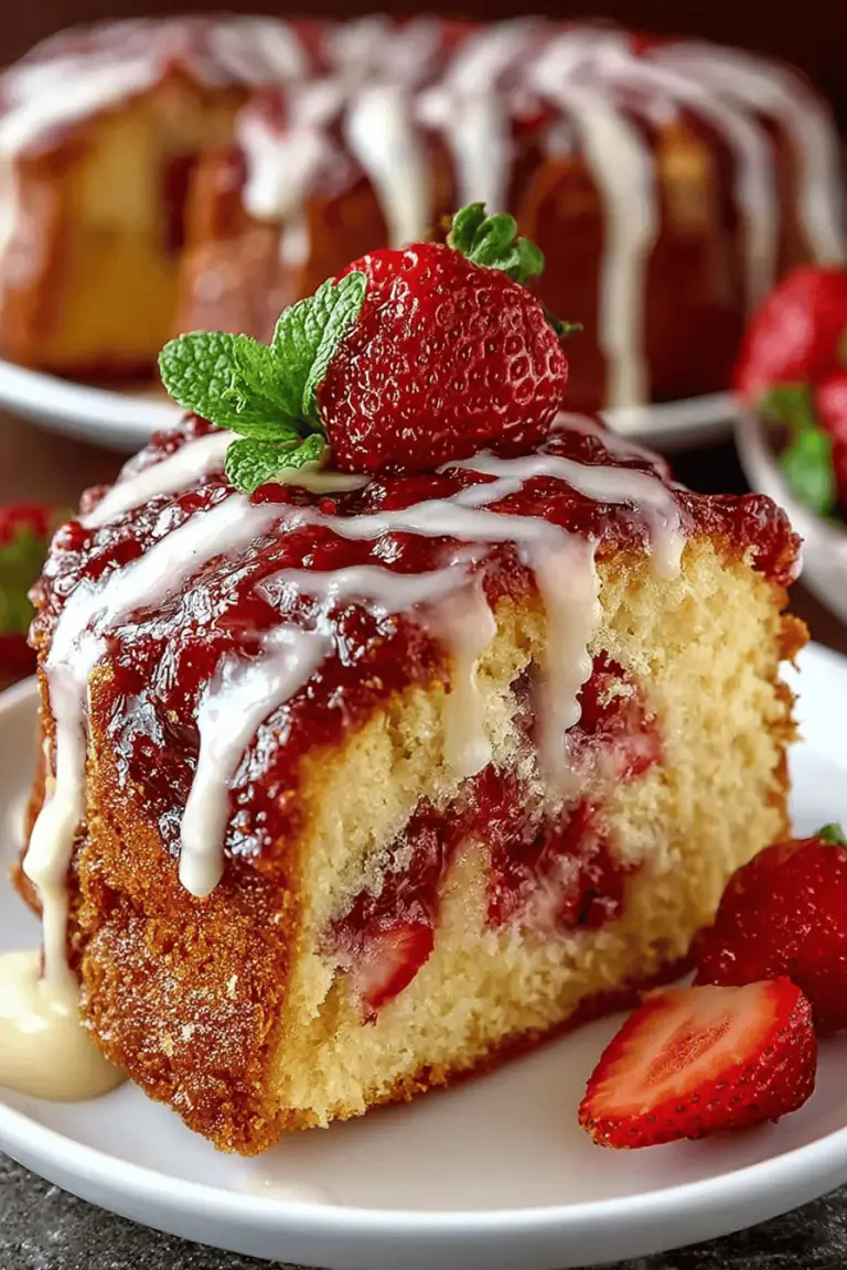 Strawberry Pound Cake Delight