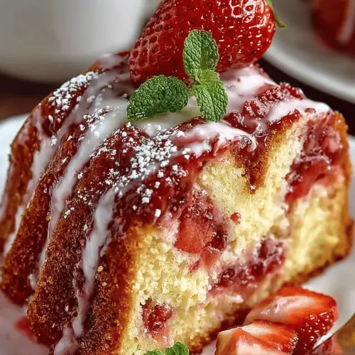 Strawberry Pound Cake Delight