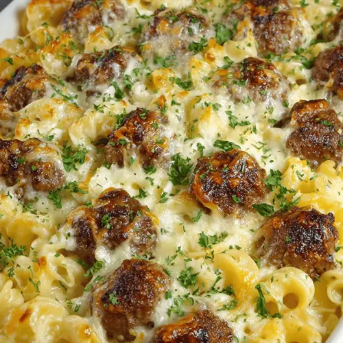 Swedish Meatball Noodle Bake