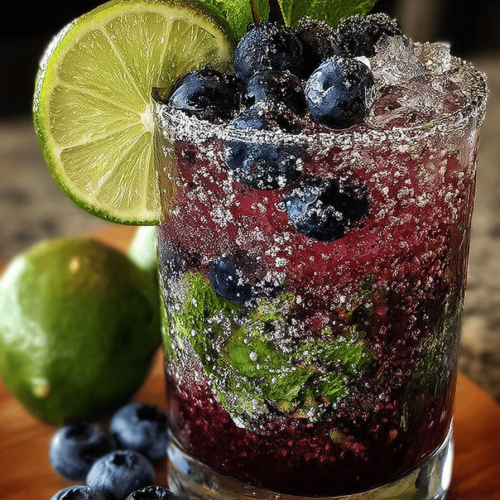 Tasty Blueberry Mojito Drinks