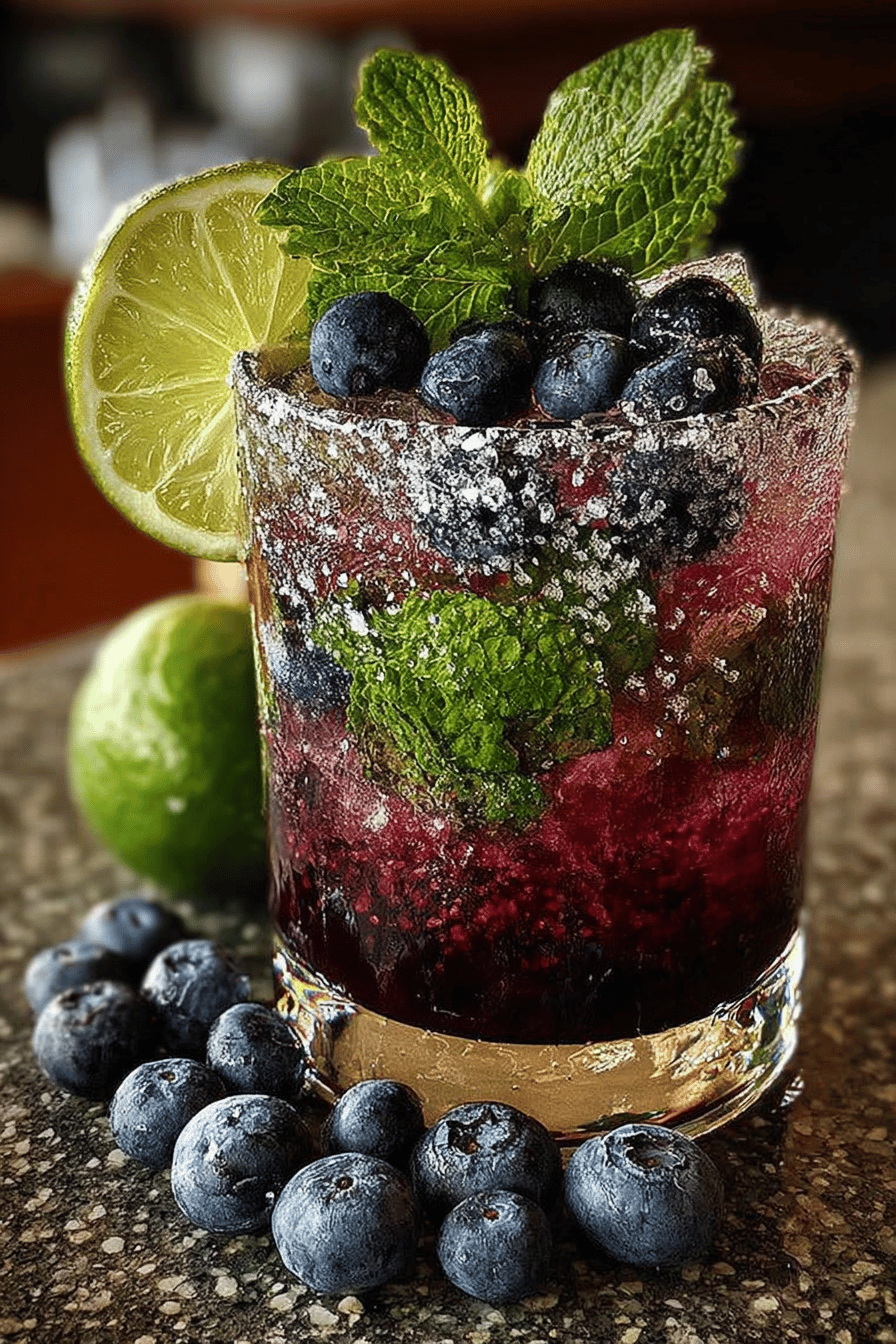 Tasty Blueberry Mojito Drinks