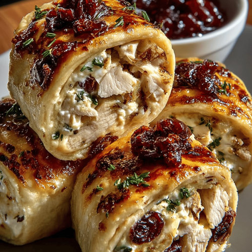 Tasty Chicken Cranberry Pinwheels