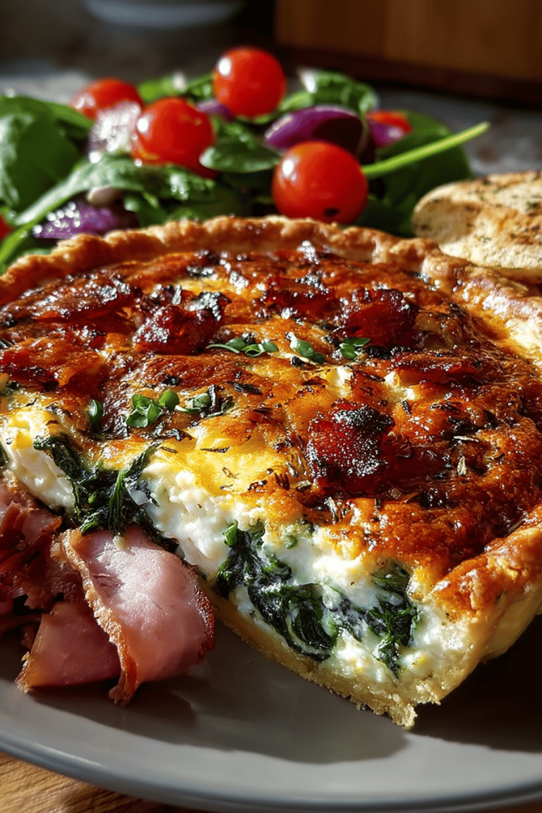 Tasty Ham Spinach Quiche Salads