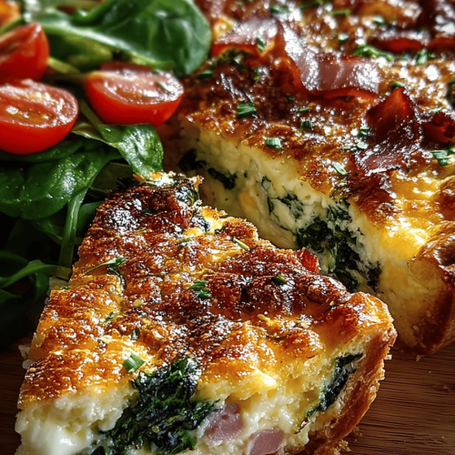 Tasty Ham Spinach Quiche Salads
