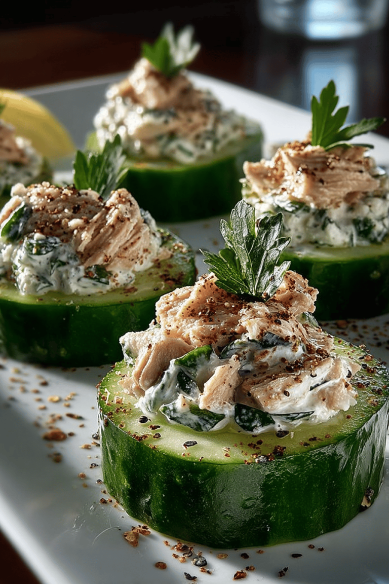 Tasty Tuna Cucumber Bites
