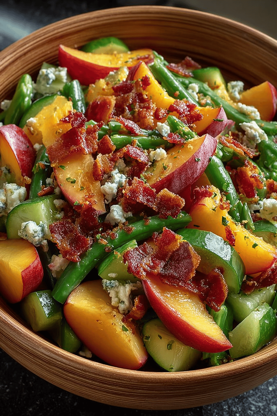 Zesty Nectarine Salad with Pancetta