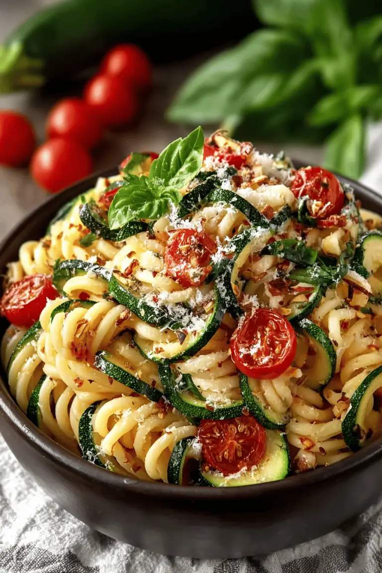 Zucchini Almond Pasta