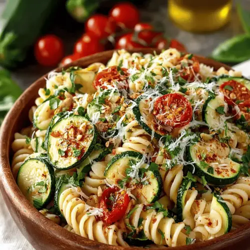 Zucchini Almond Pasta