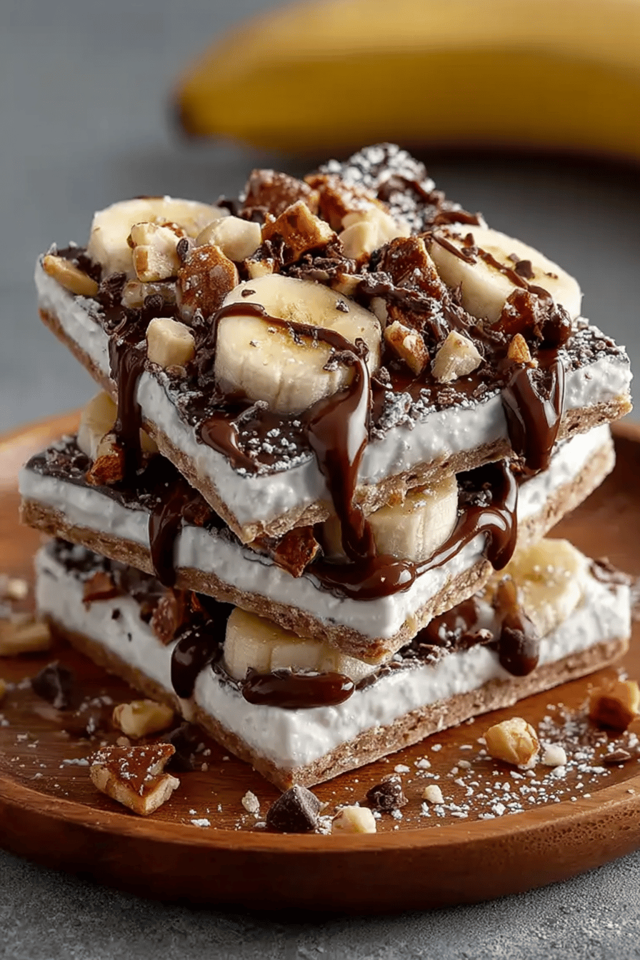 Banana Nutella Frozen Yogurt Bark Treats