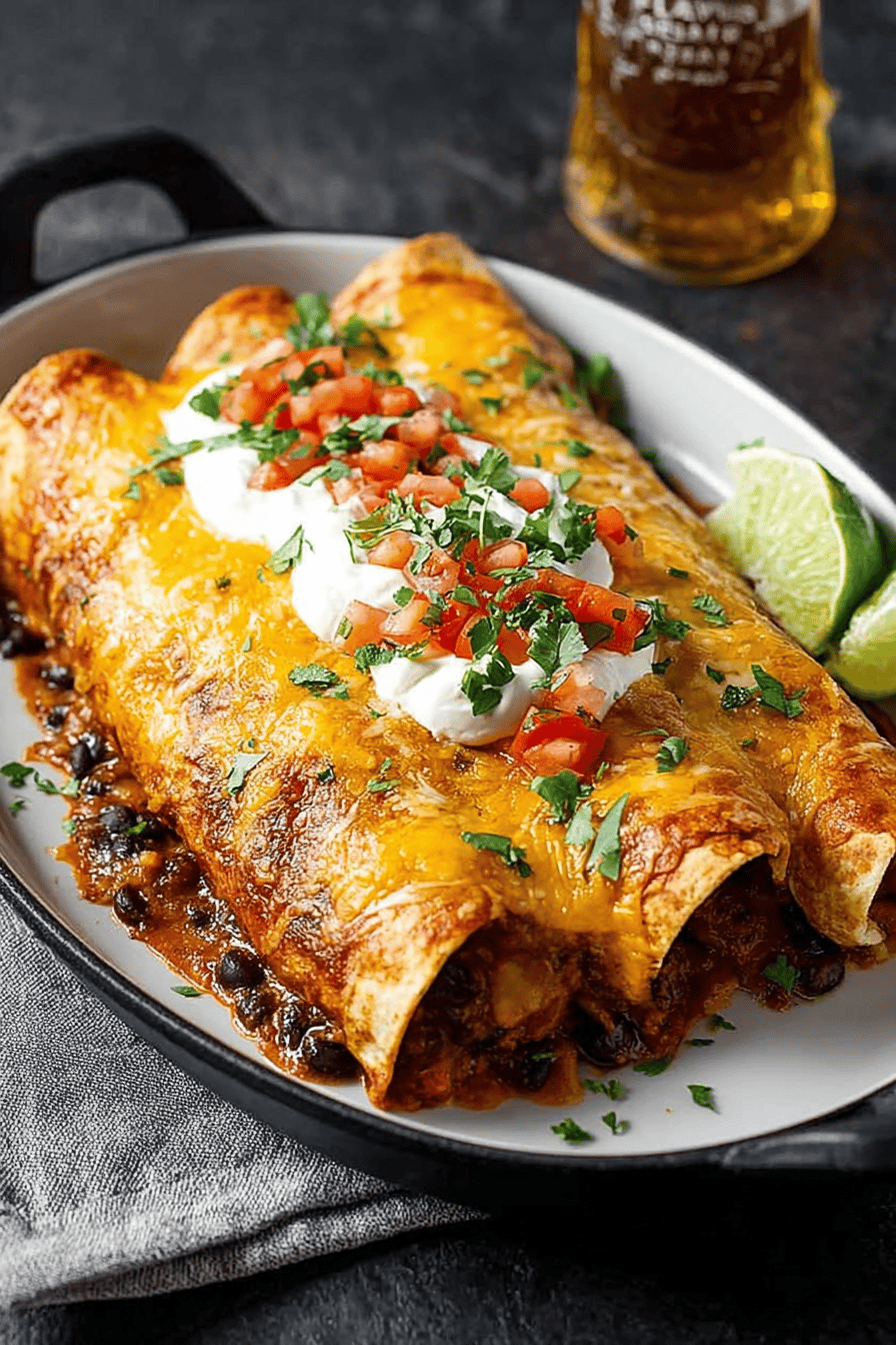 Butternut Black Bean Enchiladas